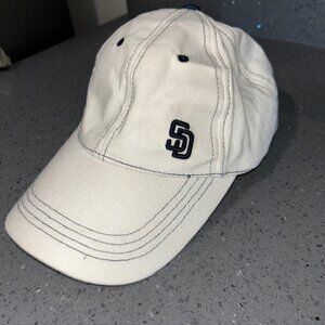 San Diego Padres x San Diego Credit Union Hat Cap Strap Back Adult White Cotton